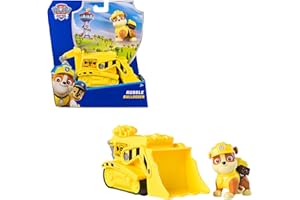 Paw Patrol, Rubble’s Bulldozer Toy Truck with Collectible Action Figure, Sustainably Minded Kids’ Toys for Boys & Girls Aged 3 and Up