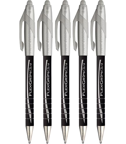 BIC Glide Bold Kugelschreiber – 4er Pack, 1,6 Mm Dicke Schwarze Tinte, Mit Gummigriff & Clip, Retraktierbar