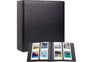 NISELITY 192 Pockets Photo Album for Fujifilm Instax Wide,Polaroid Now I-Type/OneStep/POP 2.0/SX70 /Lab Instant Camera, 3.5x4.25 inch Polaroid Original i-Type Film Album Book (Black)
