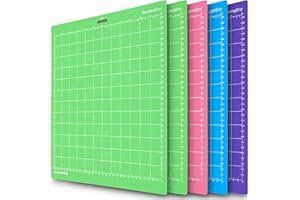 YADODO 5 Pack 12x12 Mats for Cricut Maker/Explore Air 2/ Explore 3 Variety Sticky Standard Grip/Strong Grip/Light Grip Mat for Cricut Maker 3 Cricket Cutting Mats Green Blue Purple