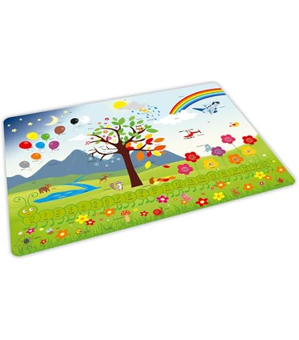 Vinyl Tischset Bauernhof Für Kinder – Rutschfest, Abwaschbar, A3 Größe (42x30 Cm), Made In Germany, Ideal Für Kindergarten & Zuhause