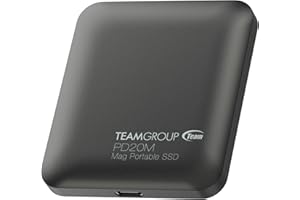 TEAMGROUP PD20M 1 TB Mag Tragbares externes Solid-State-Laufwerk SSD Lesen bis zu 2000 MB/s USB 3.2 Gen 2x2 Typ-C kompatibel mit iPhone 15/15 Plus/15 Pro/15 Pro Max TPSEG2001T0C108