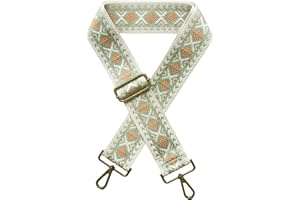 Xundefeng 2" Wide Women's Boho Replacement Handbag Straps for Crossbody Purse Bags Lady Girls Canvas Bag Strap