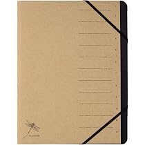 Pagna Trieur Pur 12 Compartiments - Élastique Noir, Carton Recyclé, Impression Discrète