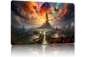 Malqiqi Playmat for MTG, with Free Storage Bags,Game Mat 24 x 14 inches, TCG and Board Game Mat for Cards,Mousepad Desk Mats (Regular)