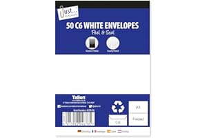 Tallon Just Stationery C6 Peel & Seal Envelopes - White (Pack of 50)