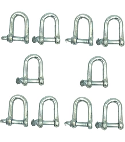 Beaver 242306P 500kg (0.5t) 6 X 8mm Hot Dipped Galvanised Screw Pin Bow Shackle