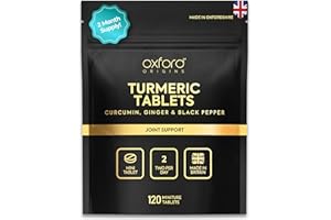 OXFORD ORIGINS Advanced Micro Turmeric Tablets 3510mg with Ginger & Black Pepper | High Strength Turmeric Supplement, Curcumin for Joints & Inflammation | Extra Easy to Swallow | 120 Tablets