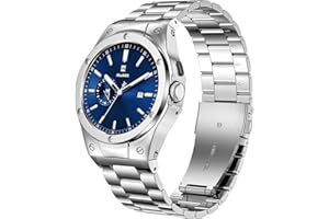 HASLFM Edelstahl Gehäuse mit Band, kompatibel mit Google Pixel Watch 3/2/1, Metall Armband mit schützender Stoßfängerabdeckung für Google Pixel Watch 3/2/1 Herren