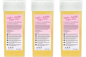 Beauty7 Zestaw wkładów woskowych Roll-on Wax, wkłady woskowe, wkłady z gorącym woskiem, do usuwania włosów pod pachami, okolice intymnej, nóg i klatki piersiowej, 3 sztuki x 150 ml