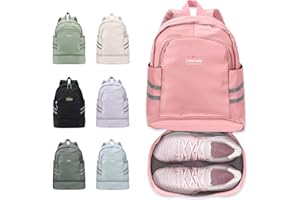 BJLFS sac à dos de voyage femme pliable sac à dos sport homme imperméable avec compartiment à chaussure sac à dos pour ordinateur portable de 14 pouces de grand capacité pour randonée/weekend/transport