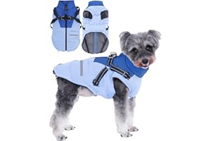 AISUOWA Abrigo para Perro con Arnés Ajustable - Chaqueta para Pequeño, Mediano y Grande