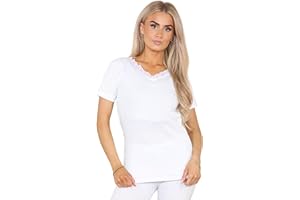 CLICK2STYLE Ladies Thermal Underwear Tops Long Sleeve T Shirt & Vest White Color Perfect for Winters