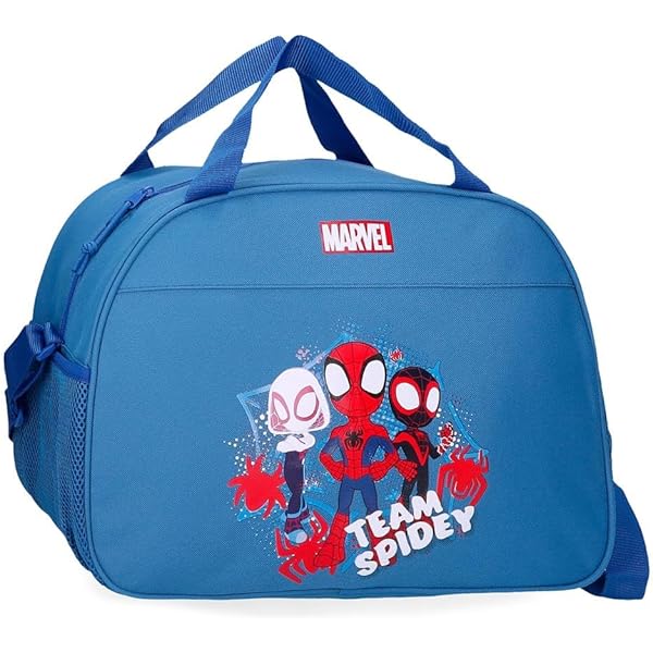 Astuccio Marvel Spidey Team Per Scuola - Doppio Scomparto Blu 22x12x5cm, Poliestere - Foto 2