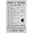 31st Birthday Bookmark Gift - Stainless Steel Inspirational Present For Women & Men