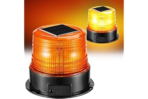 ‎ANTOM antom 12-24V LED Rundumleuchte Akku Gelb Warnleuchte Auto mit Magnetfuß für Anhänger Wohnwagen SUV – 4 verschiedene Modi