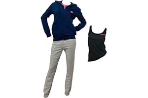 Lotto Tuta Donna in Felpa GARZATA + T-Shirt in Omaggio, Tuta Donna Invernale con Zip Intera Tuta Donna Completa