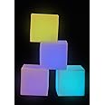 Playlearn PACK OF 4 Colour Changing LED Mood Cubes Night Lamp Glow Gift Novelty Gadget