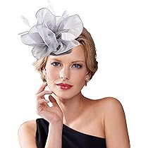 Sibba Fascinator Hut Damen - Vintage Teeparty Hut Mit Spitzenhandschuhen