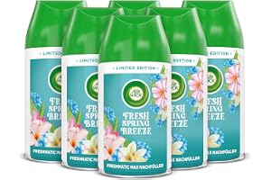 Air Wick Freshmatic Max rumsspray – påfyllning för Air Wick Freshmatic Max – doft: Fresh Spring Breeze – 6 x 250 ml påfyllnin