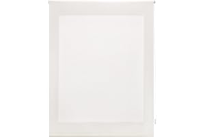 Uniestor Liso Estor enrollable translúcido - Blanco roto, 140 x 175 cm (Ancho por Alto). Tamaño de la Tela 137 x 170 cm. Estores para ventanas