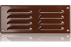 ABOUT VENT 260x105mm Griglia di Ventilazione in Acciaio Marrone con Zanzariera - Griglie di Aerazione in Metallo
