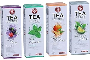 Teekanne Tealounge Kapseln - Früchtetee, Kräutertee, Schwarzer Tee, Weißer Tee - Sortiment mit 4 Sorten (32 Kapseln)