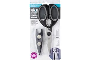 Taylors Eye Witness Kitchen Scissors with Magnetic Sheath - Black Handle & Cover