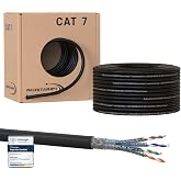 RedStar24 CAT 7 Outdoor Ethernet Cable 164 ft - Outdoor Network Cable CAT7 LAN, Copper, Data Cable CAT.7 Gigabit S/FTP, Categ
