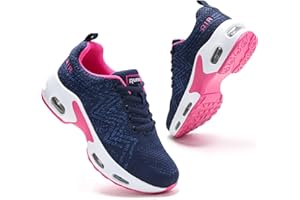 Mjxwem Women Trainers Air Cushion Running Shoes Arch Support Memory Foam Comfort Sneaker