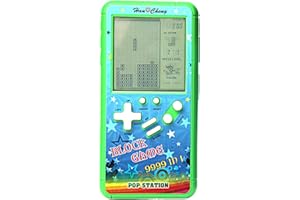 CZT Nouvelle Coque Couleur Grand écran Console de Jeu en Brique Rétro Petit Corps Grand écran Intégré 23 Jeux Alimentés par 2 Piles AA (Non incluses) Voyage extérieur intérieur (Vert)