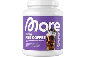 ‎MORE NUTRITION MORE Protein Iced Coffee, 500g, Dark Chocolate Cookie Crumble, Eiskaffee mit wertvollen Proteinen, wenig Zucker und Fett - made in Germany