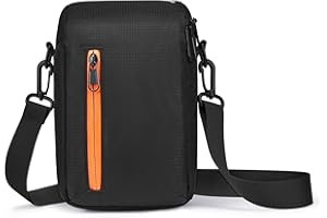 S-ZONE Camera Crossbody Sling Bag Waterproof Nylon Shockproof Padded DSLR SLR Protection Case for Mirrorless Lens Cable