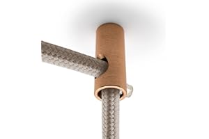 Amarcords - 2 Decentratori verticali pressacavo e fermacavo in alluminio con regolazione cavo a vista per lampade e sospensioni a discesa verticale - Rame