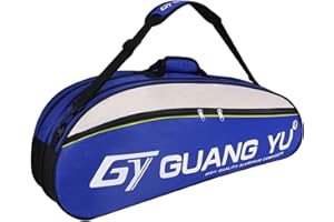 YJZQ Team 6 Racket Bag Tennis Badminton Racquetball Pack Bag Gym Euipment Bag Duffle Shoulder Carry Bag with Shoes Storage