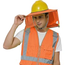 Protector Solar Para Casco De Obra - 2 Piezas, Visera Y Malla Transpirable, Reflectante Para Mayor Visibilidad
