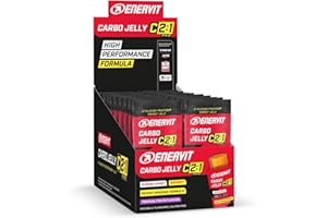 Enervit, Carbo Jelly C2:1PRO, Gelatine Energetiche, 30g di Carboidrati, Gusto Tropicale, Per Attività di Endurance ad Alta Intensità, Massima Tollerabilità, Senza Glutine, Vegan, Box da 20 Confezioni