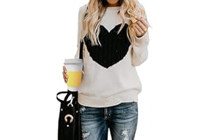 UMIPUBO Mujer Básico Punto Suéter de Moda O-Cuello Otoño Invierno Oversize Casual sólido Largo Manga Jerseys Amor suéter Suelto Blusas Abrigo Jersey Tops Women Sweater