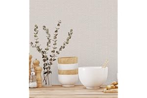 GAULAN 500680976 - Carta da Parati Lavabile in Vinile di spiga con Texture in Rilievo per pareti Soggiorno Cucina Bagno Camera da Letto corridoio Mobile - Campione DIN A4