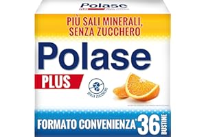Polase Plus, più Magnesio e più Potassio, Integratore Alimentare di Sali Minerali, Contro Stanchezza e Fatica, Gusto Arancia e Mandarino, 36 Bustine formato convenienza