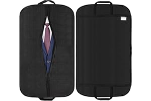 FLEARITZO Bolsa de Traje - 2 PCS Portatrajes Hombre Viaje 60x100cm Portatrajes Antipolvo Funda Traje para armario adecuada para trajes abrigos vestidos de noche (negro)