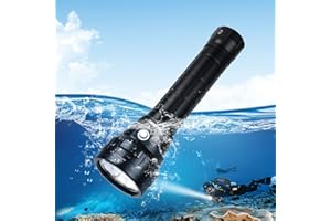 Wurkkos DL40 Dive Torch,Bright Max 5000 Lumen Diving Flashlight Scuba Diving Torch with 4 LH351D LED,Scuba Diving Equipment IPX8 Waterproof,High 90CRI Rechargeables Diving Torch