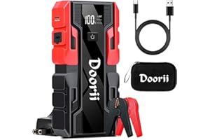 ‎DOORII DOORII 001B starthilfe Auto für Auto batterien Starthilfe Powerbank 4000A Auto Starthilfe mit LED Taschenlampe Auto Batterie Booster Starter Powerbank Booster für pkw SUV Motorrad ATV