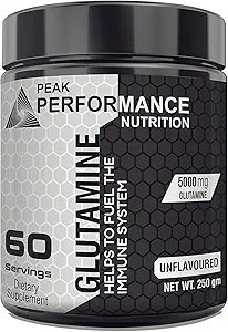 Peak Performance Nutrition Glutamine Supplement for Muscle Growth, Post Workout Recovery And Performance. Prevents Muscle Tissues From Breakdown (Unflavored)