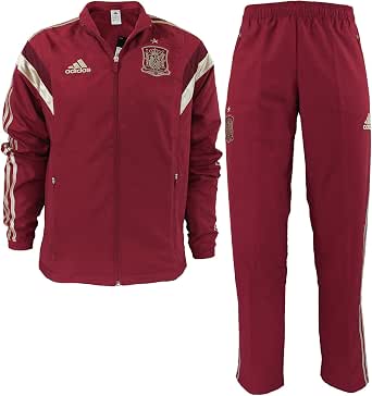 Adidas - Tuta Spagna, rosso, S : Amazon.it: Abbigliamento