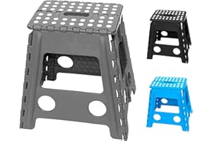 SG Traders Folding Step Stool Lightweight Foldable Step Up Stool for Adults And Kids Heavy Duty Plastic StepStool Adult Foldable Stool Sturdy Kitchen Step Stool Non Slip Step Up (Height 45cm)