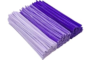 YYUENG TAK YYUENGTAK 300pcs Purple Pipe Cleaners Bulk(3 different tone purple) - Fluffy Craft Pipe Cleaners for Arts & Crafts, Ideal for Making Flowers, Animals & Decorations (12 x 0.24 inches),Chenille Stems