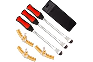 Towallmark Reifenheber-Werkzeuglöffel, Motorrad, Fahrrad, 6-teilig, professionelles Reifenwechselset für Dirt Bike, Motorrad-Touring-Set, 3 Reifenlöffel, 3 Felgenschutzabdeckungen mit 1 tragbaren Tasc