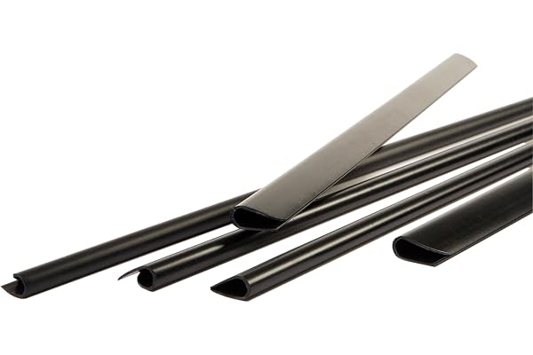 Pavo - A4 6 mm Baguettes à reliure,capacité : 20 to 40 feuilles - Noir (Paquet de 25)