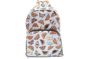 ECO CHIC Lightweight Foldable Water Resistant Backpack Rucksack Folds into Pouch for Storage